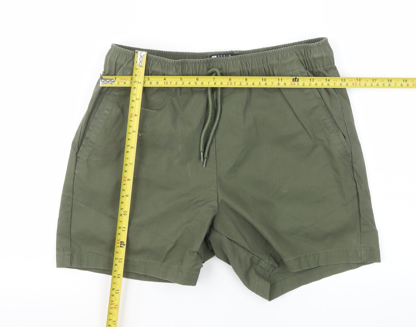 ASOS Design Men's Green Casual Chino Shorts Size S 32in