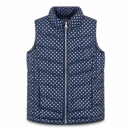 Gap Kids Girls Blue Floral Puffer Gilet Waistcoat 6-7 Years