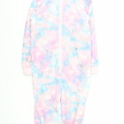 Dunnes Stores Girls Multicoloured Unicorn Hooded Fleece Onesie 7-8 Years