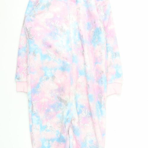 Dunnes Stores Girls Multicoloured Unicorn Hooded Fleece Onesie 7-8 Years