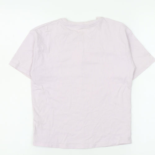Disney Stitch Girls Pink T-Shirt by George 9-10 Years Cotton Graphic Top
