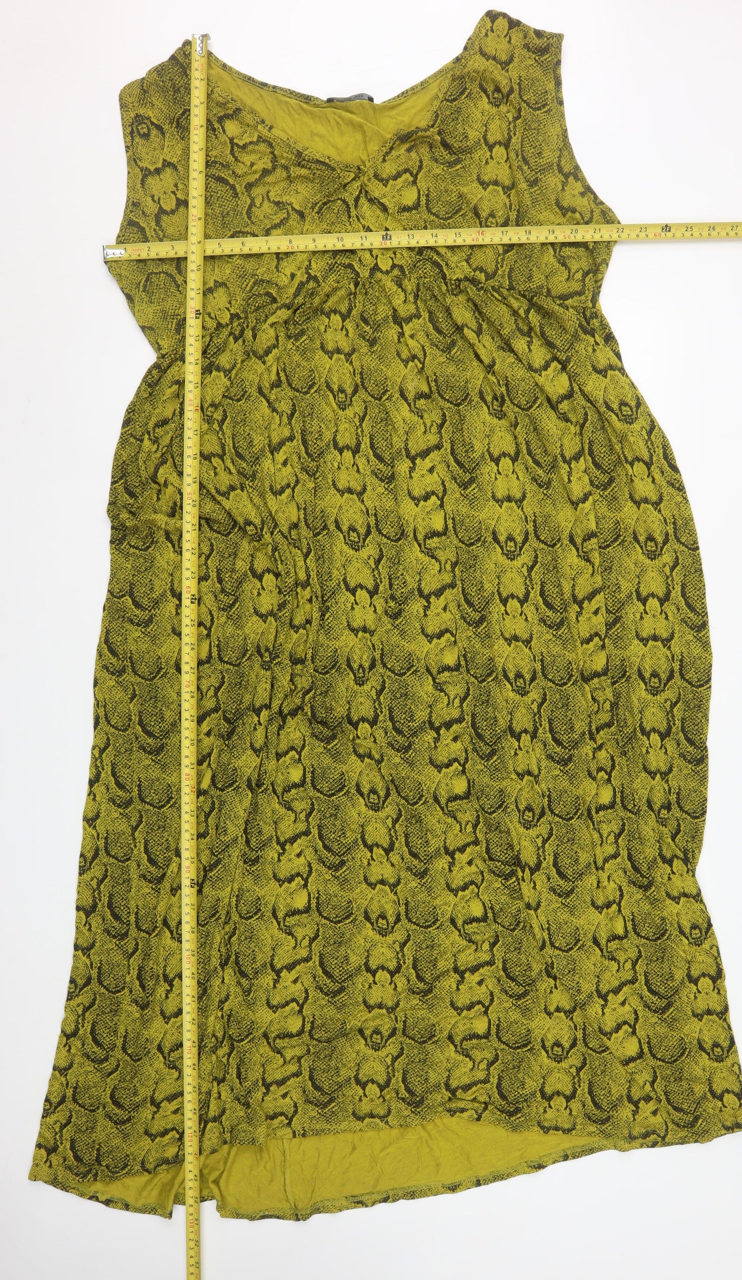 Olivia Luxe Women’s Green Snake Print Bodycon Dress Size 22
