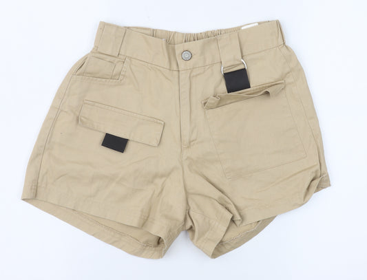 House Womens Beige Cargo Shorts Size M Cotton Twill Pockets