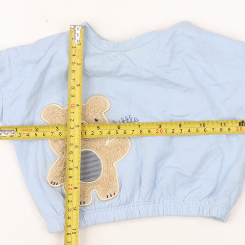 Next Baby Blue Bear Appliqué Pullover T-Shirt 3-6 Months