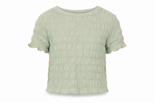 Next Girls Green 5 Years Textured Short Sleeve Basic T-Shirt