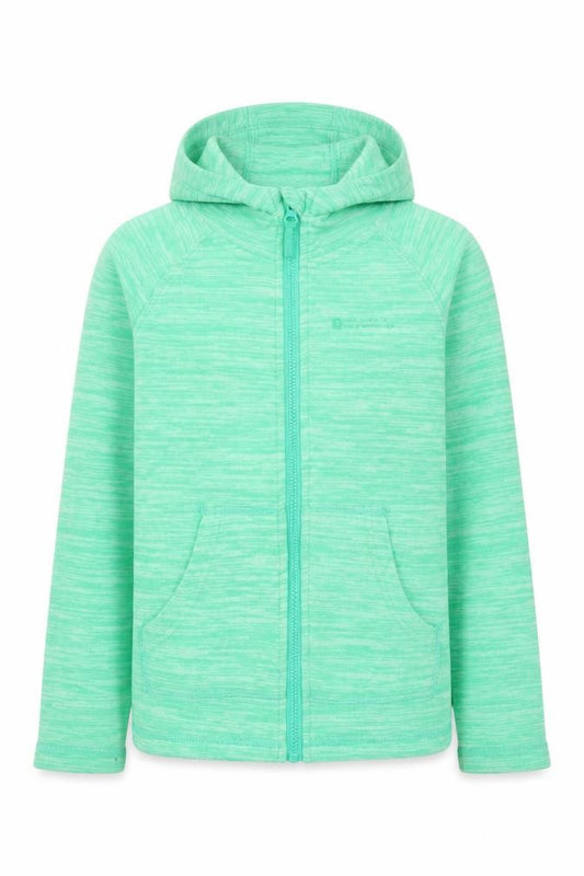 Mountain Warehouse Girls Green Hooded Full Zip Fleece Jacket 7-8 Years