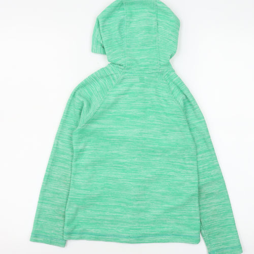 Mountain Warehouse Girls Green Hooded Full Zip Fleece Jacket 7-8 Years