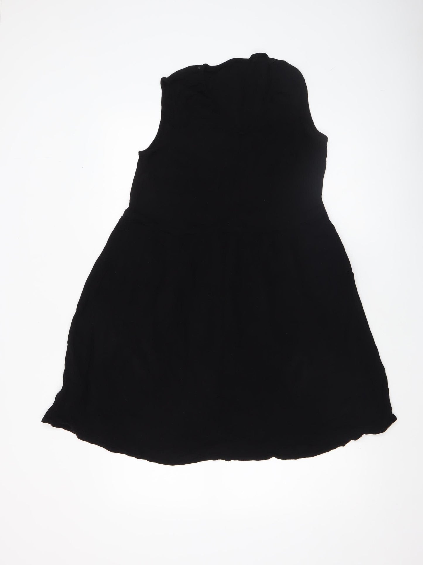 Gallery Womens Black Size 14 Sleeveless Fit & Flare Dress