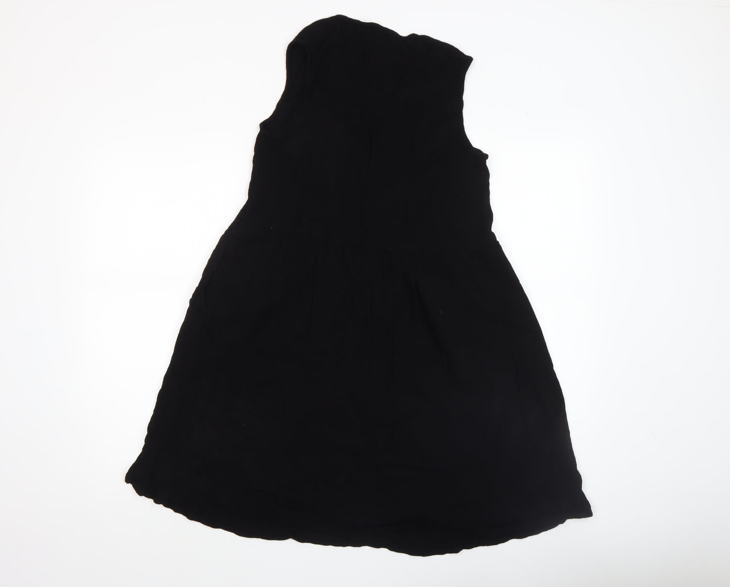 Gallery Womens Black Size 14 Sleeveless Fit & Flare Dress