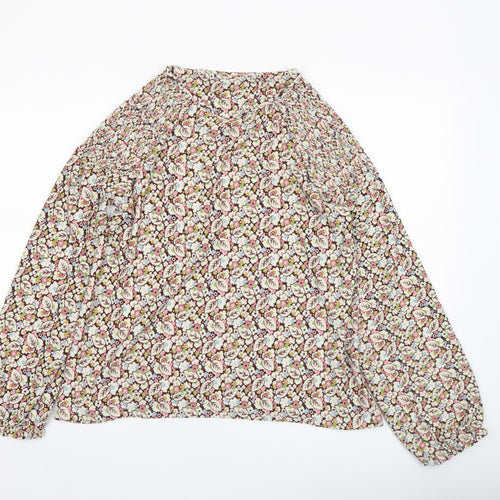 Next Women's Multicoloured Floral Long Sleeve Tunic Blouse Size 14
