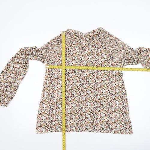 Next Women's Multicoloured Floral Long Sleeve Tunic Blouse Size 14