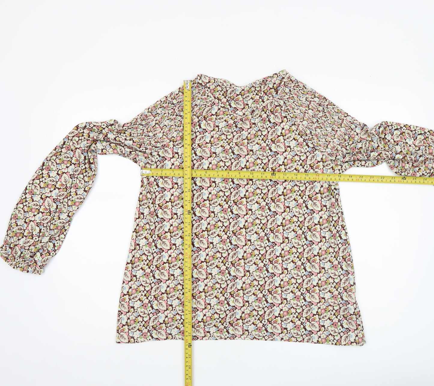 Next Women's Multicoloured Floral Long Sleeve Tunic Blouse Size 14