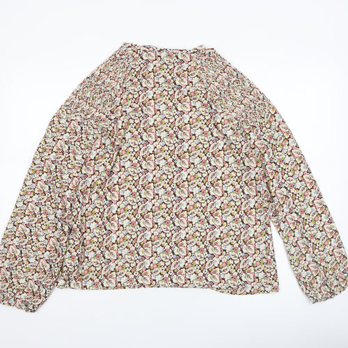 Next Women's Multicoloured Floral Long Sleeve Tunic Blouse Size 14