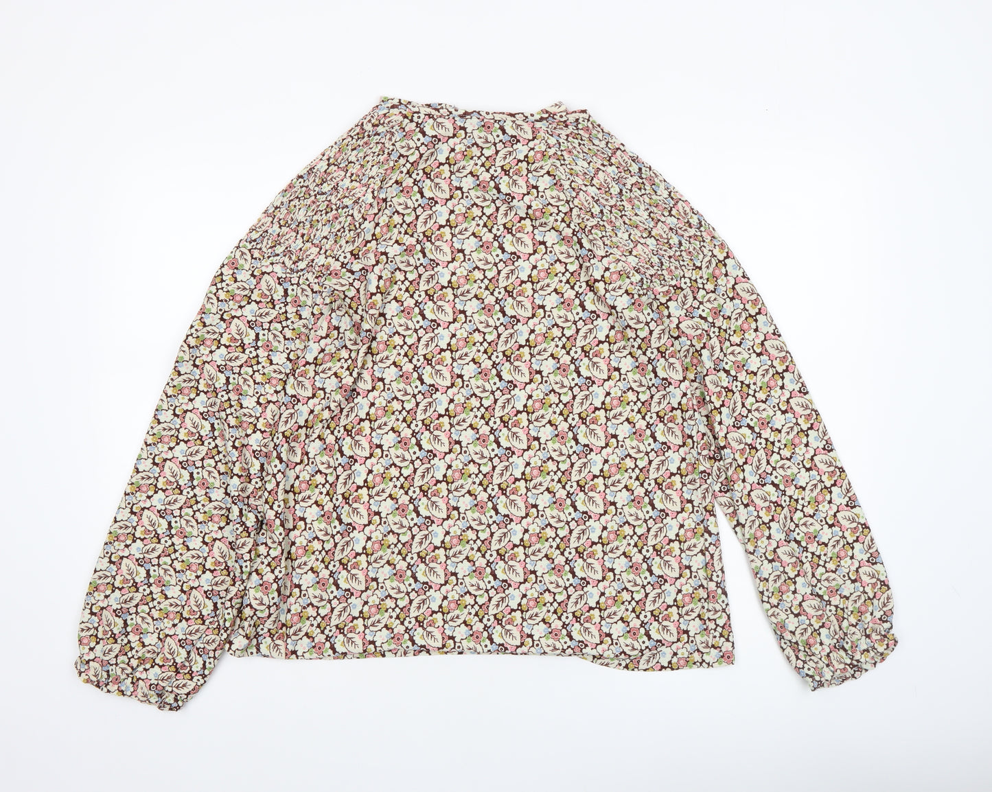 Next Women's Multicoloured Floral Long Sleeve Tunic Blouse Size 14