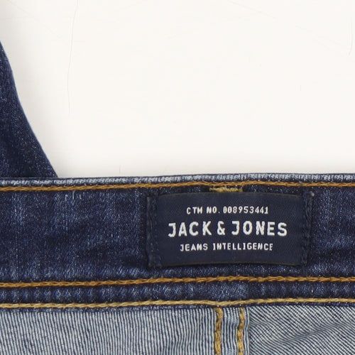 Jack & Jones Men's Blue Skinny Jeans 30W 32L Slim Fit Denim