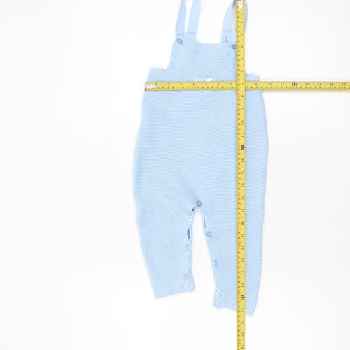Mayoral Blue Knit Baby Dungaree 12 Months Unisex Comfortable One-Piece