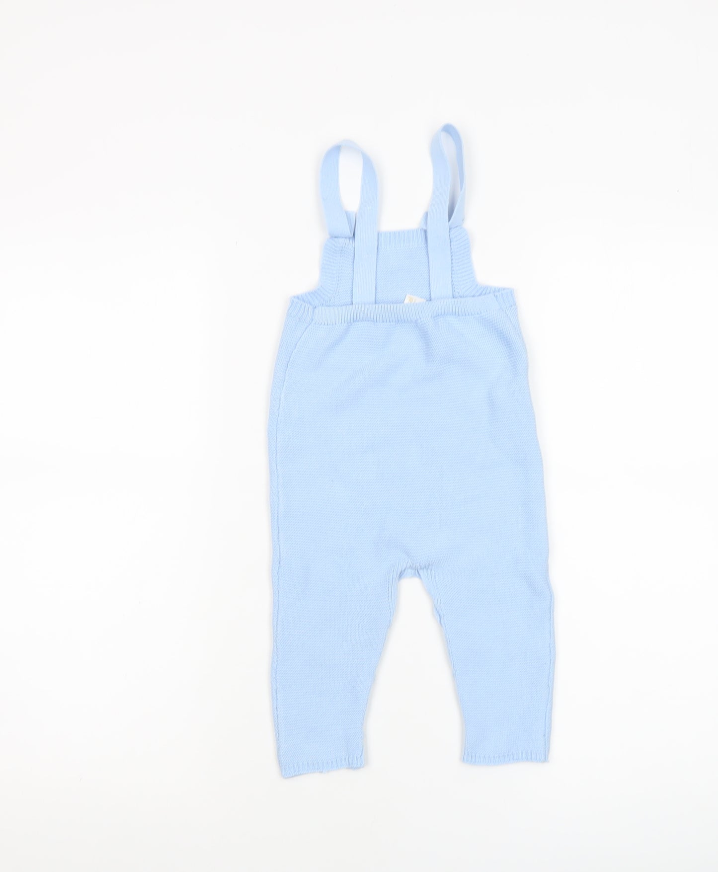 Mayoral Blue Knit Baby Dungaree 12 Months Unisex Comfortable One-Piece