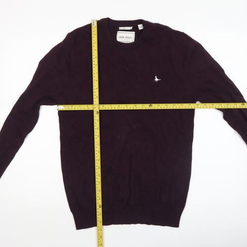 Jack Wills Men's Purple Slim Fit Crew Neck Jumper XS