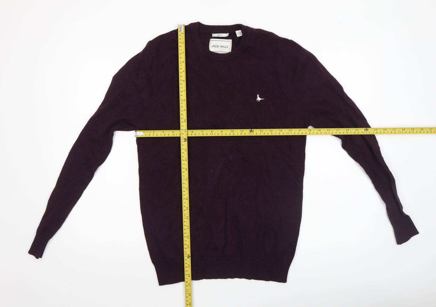 Jack Wills Men's Purple Slim Fit Crew Neck Jumper XS
