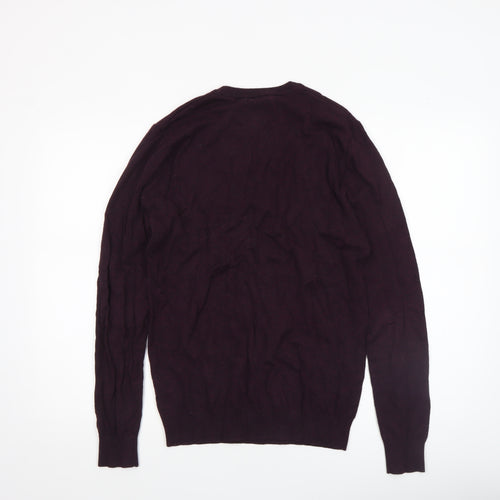 Jack Wills Men's Purple Slim Fit Crew Neck Jumper XS