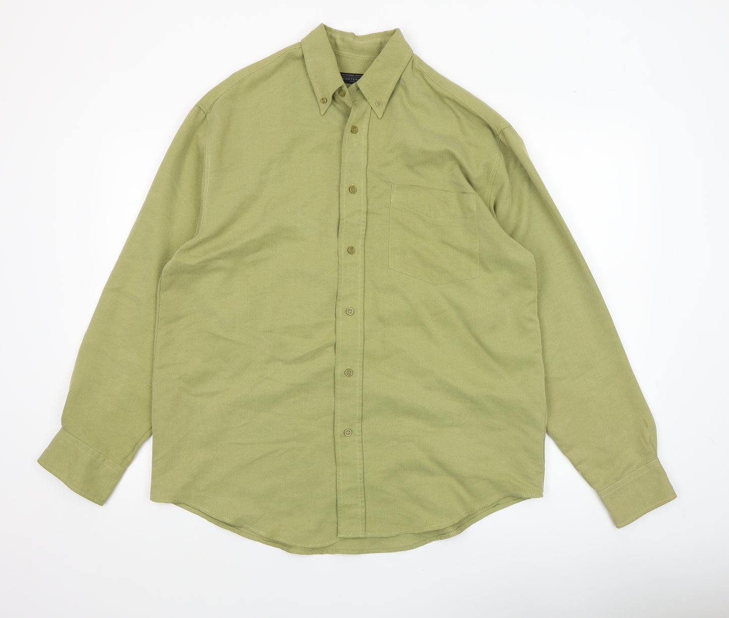 Contemporary Tailoring Men's Green Button-Down Long Sleeve Shirt Size S