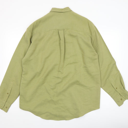 Contemporary Tailoring Men's Green Button-Down Long Sleeve Shirt Size S
