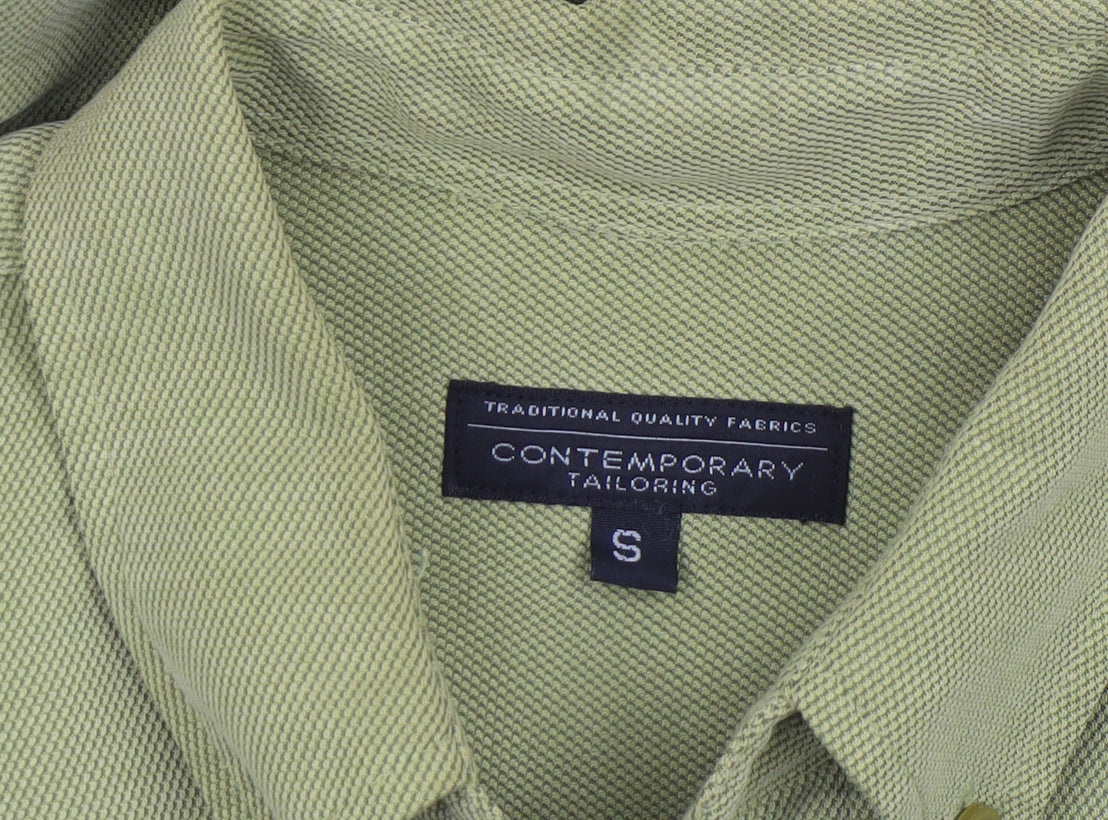 Contemporary Tailoring Men's Green Button-Down Long Sleeve Shirt Size S