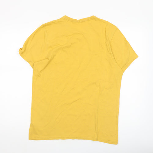 Jack Wills Men's Yellow Classic Fit Cotton Crew Neck T-Shirt M