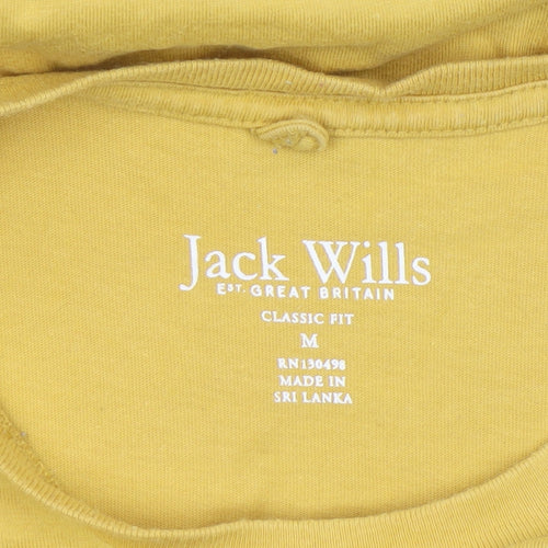 Jack Wills Men's Yellow Classic Fit Cotton Crew Neck T-Shirt M