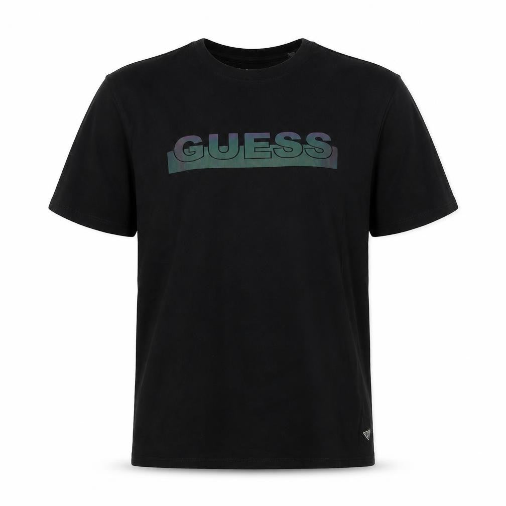 Guess Men's Black Logo Cotton Short Sleeve T-Shirt Size M