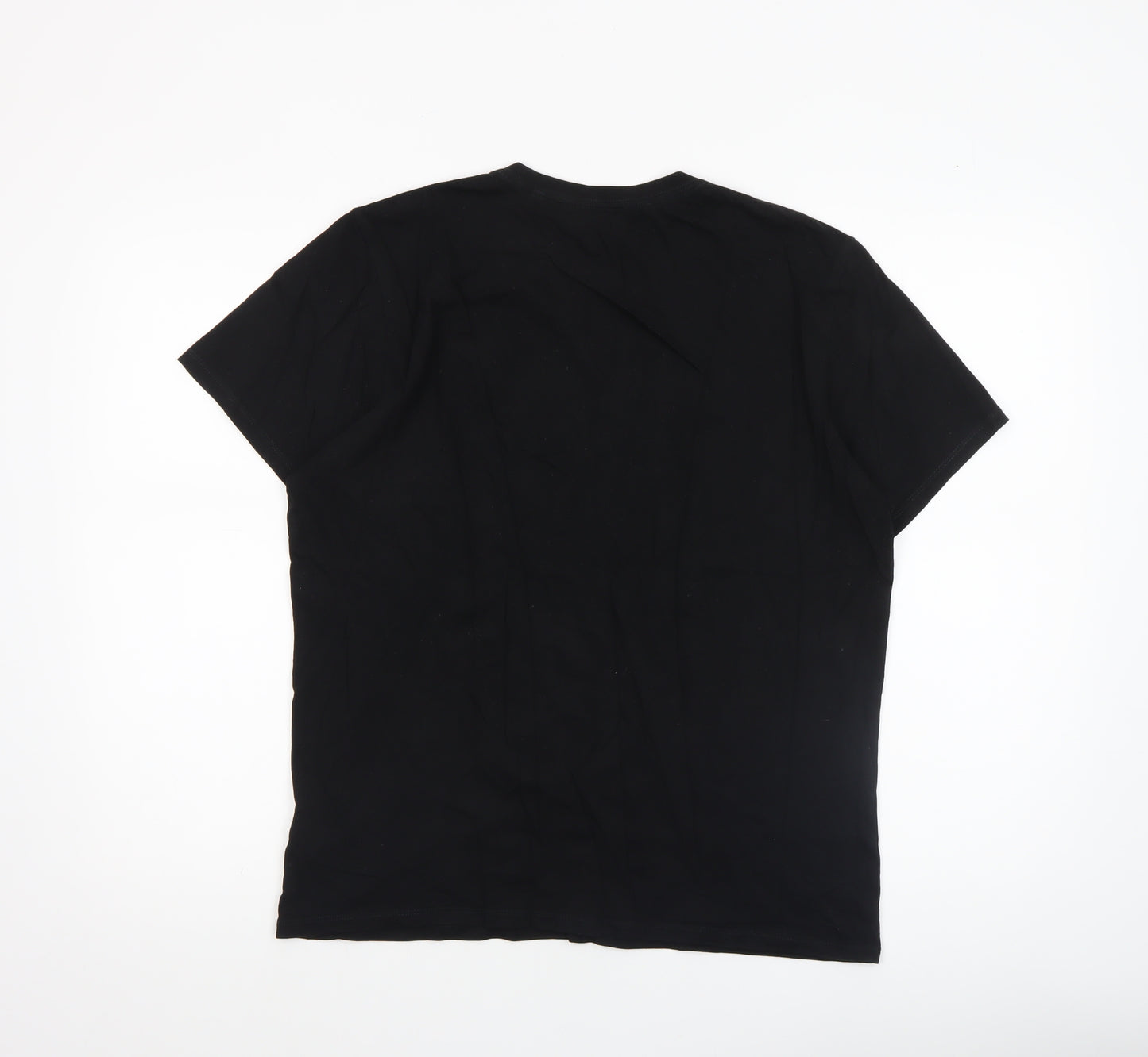 Guess Men's Black Logo Cotton Short Sleeve T-Shirt Size M