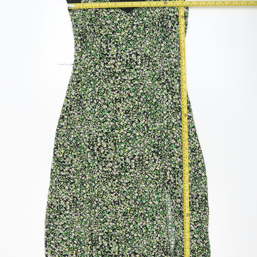 New Look Women’s Multicoloured Floral Lace Trim Slip Midi Dress Size 6