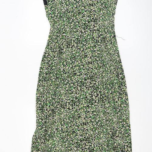 New Look Women’s Multicoloured Floral Lace Trim Slip Midi Dress Size 6