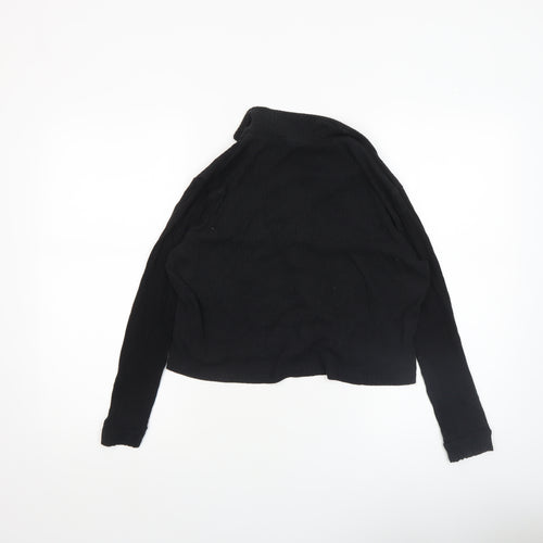 Firetrap Women's Black Cropped Button-Up Shirt Size 14