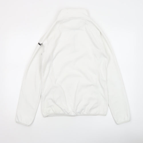 O’Neills Women’s White Fleece 1/4 Zip Sweatshirt Size 10 Polyester
