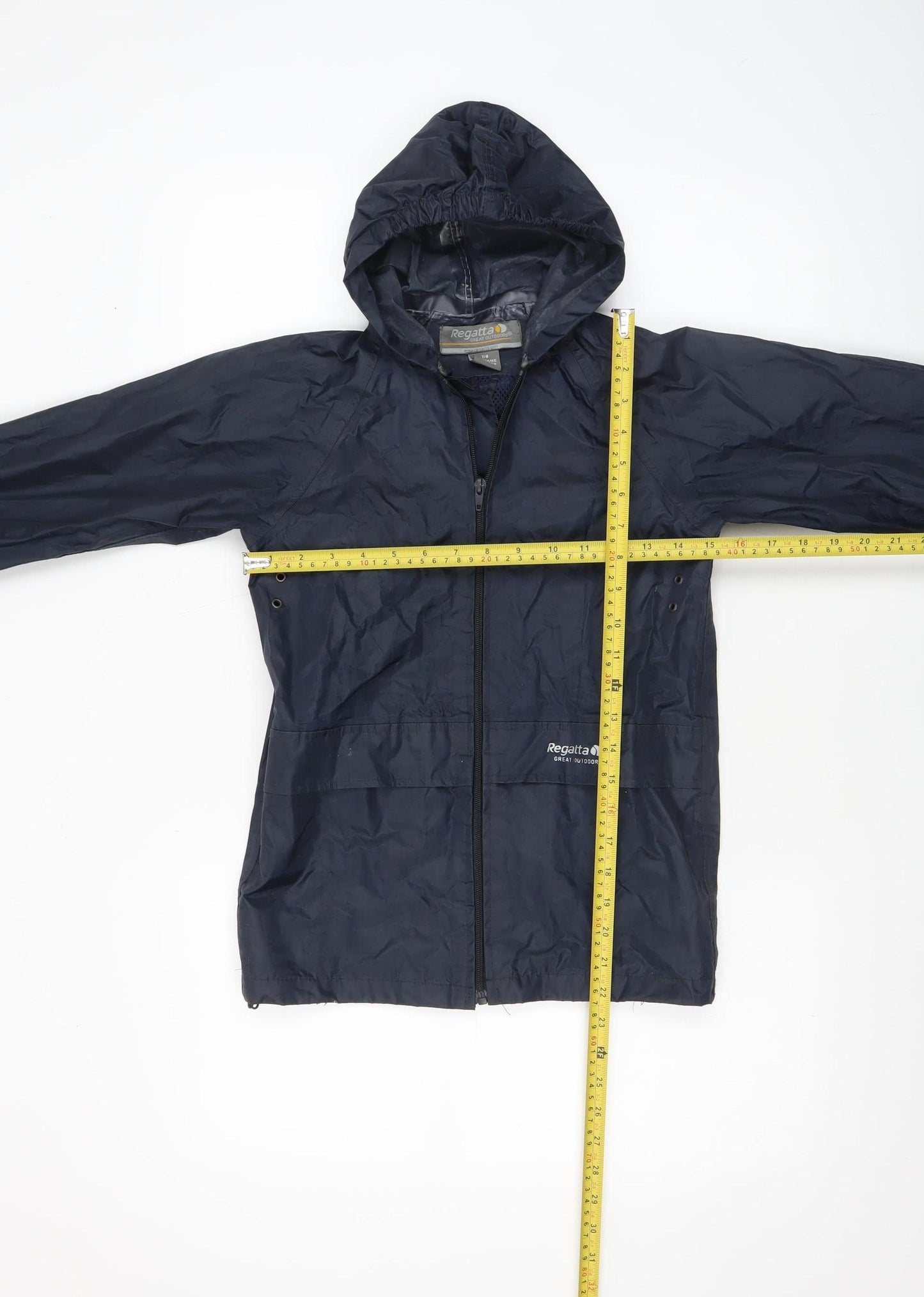 Regatta Boys Blue Waterproof Hooded Rain Coat Jacket 7-8 Years