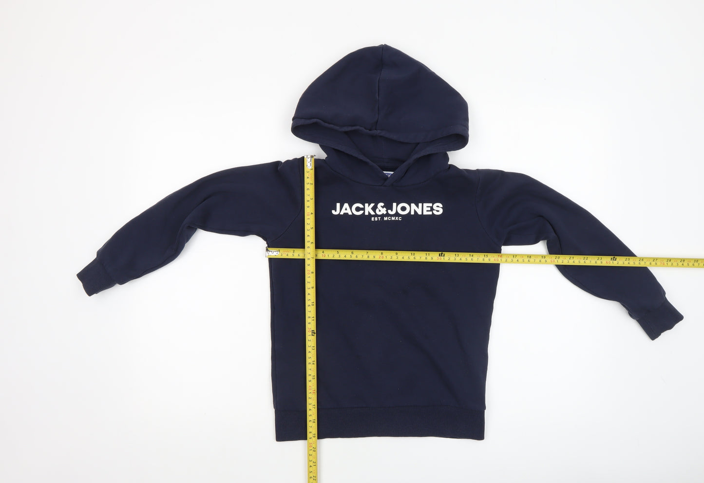 Jack & Jones Boys Navy Pullover Hoodie Size 140 Cotton Blend