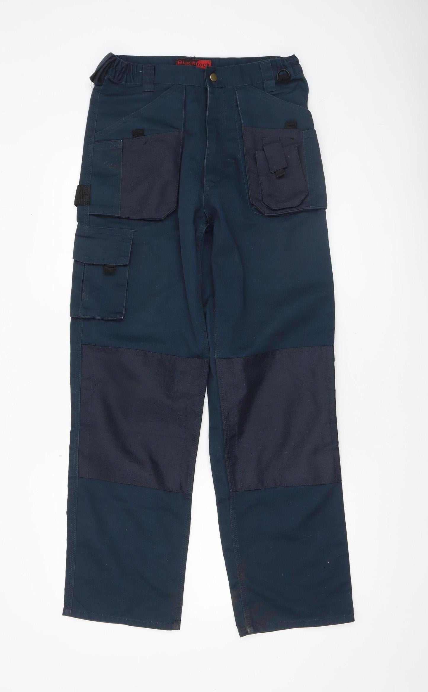 Blackrock Men's Navy Cargo Workwear Trousers Size 30 Polyester Cotton