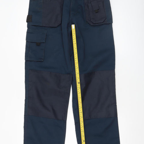 Blackrock Men's Navy Cargo Workwear Trousers Size 30 Polyester Cotton