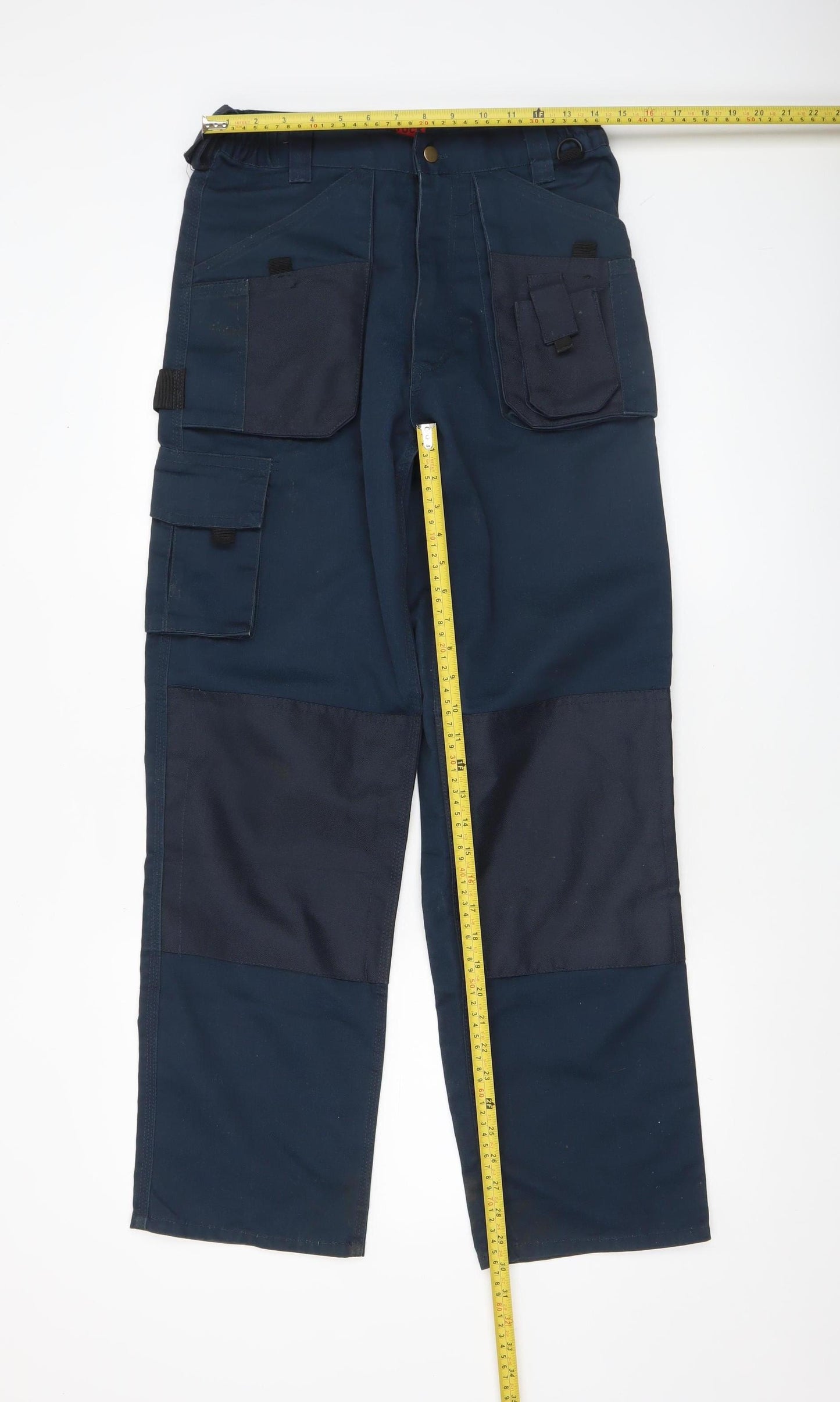 Blackrock Men's Navy Cargo Workwear Trousers Size 30 Polyester Cotton