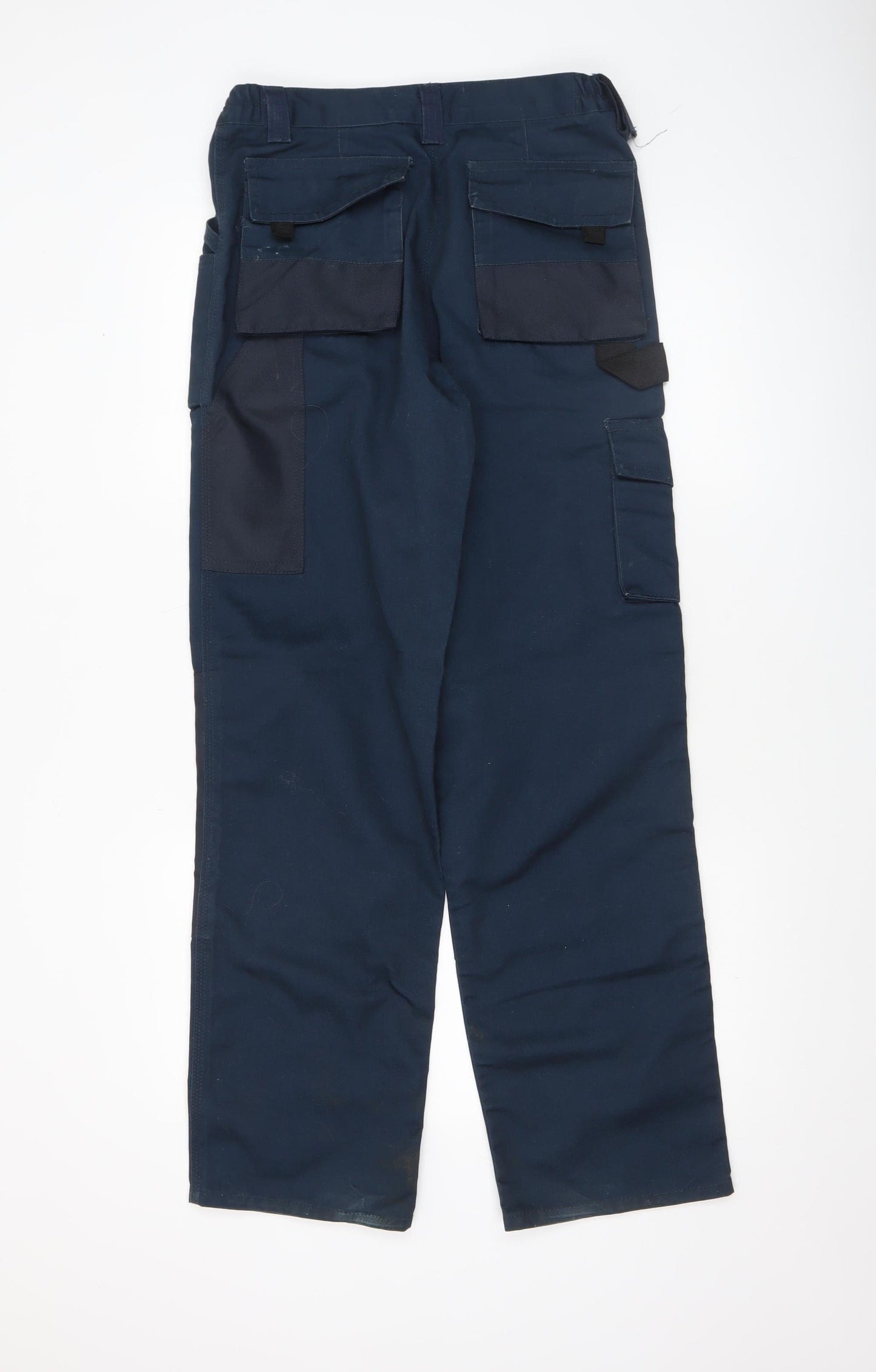 Blackrock Men's Navy Cargo Workwear Trousers Size 30 Polyester Cotton