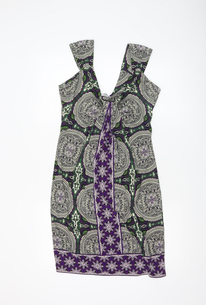 Wallis Women Multicoloured Size 12 Shift Dress Bohemian Style