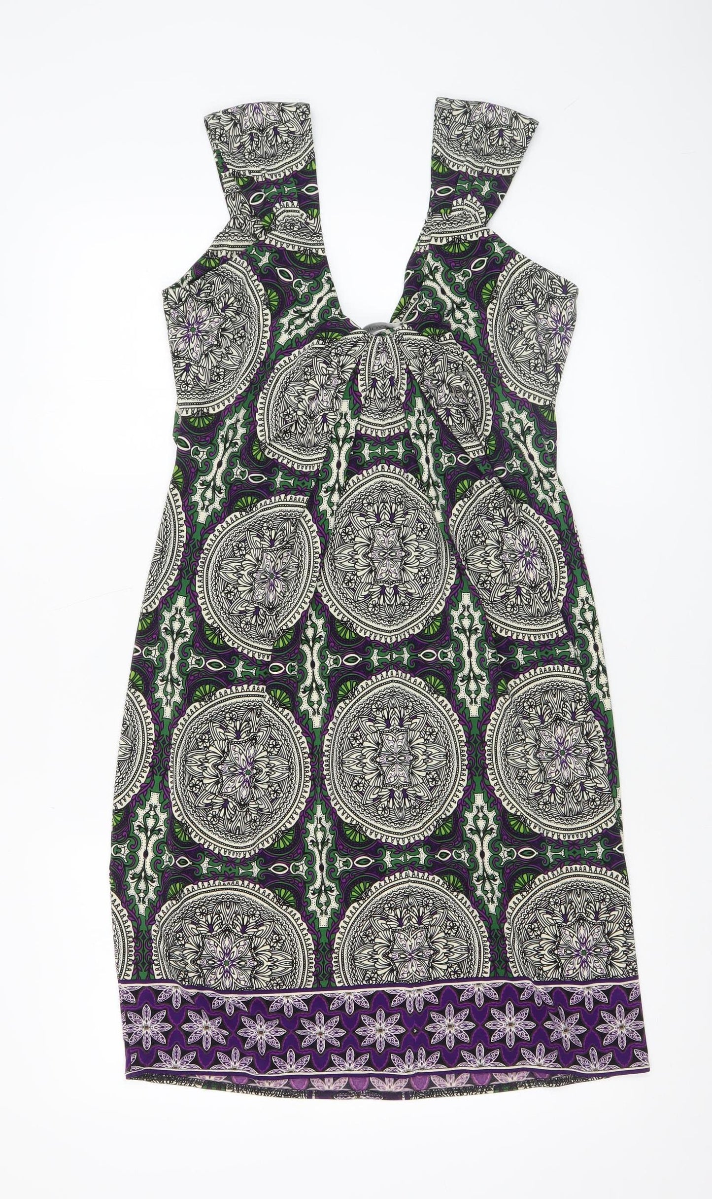 Wallis Women Multicoloured Size 12 Shift Dress Bohemian Style