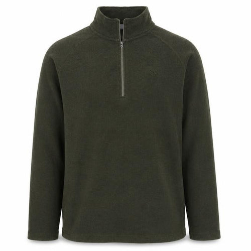 Trespass Men's Green 1/4 Zip Fleece Sweatshirt Medium Outdoor