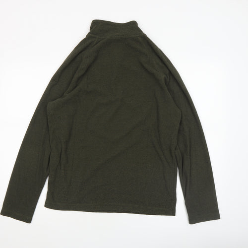 Trespass Men's Green 1/4 Zip Fleece Sweatshirt Medium Outdoor