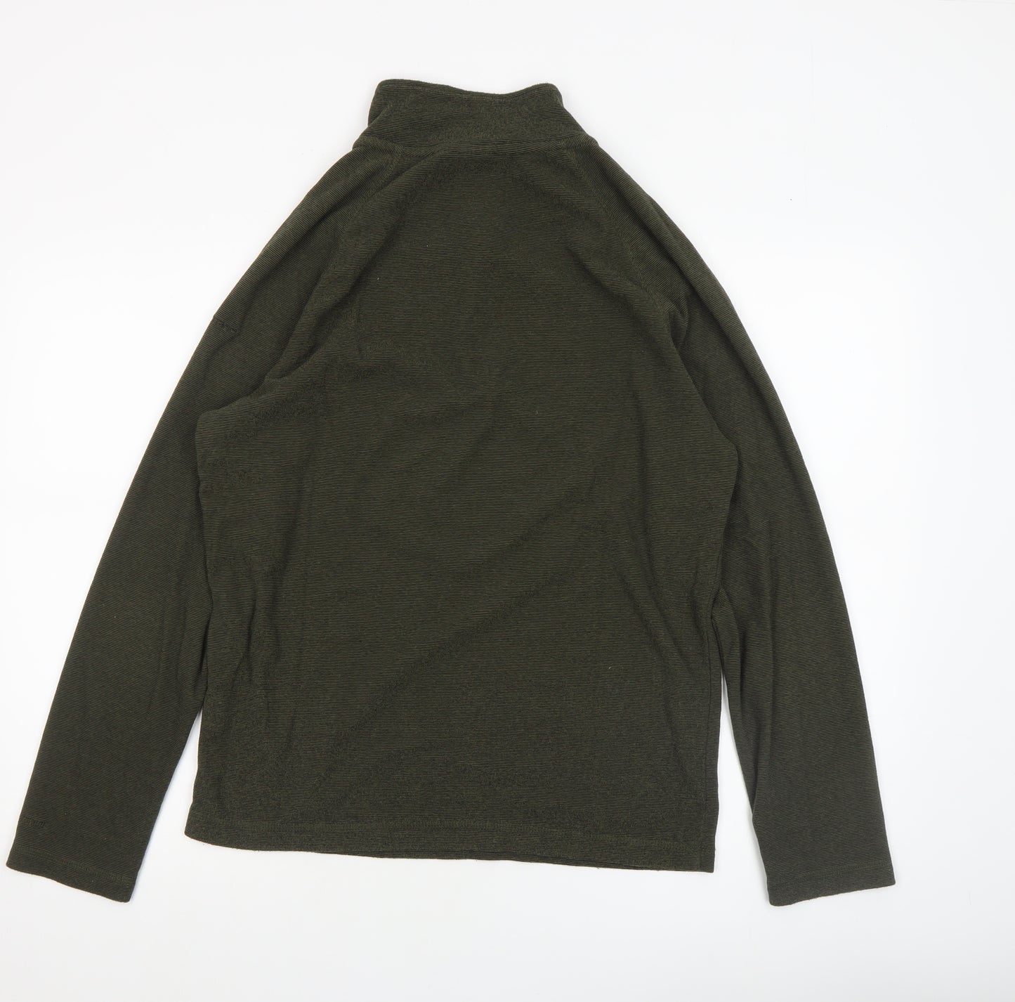 Trespass Men's Green 1/4 Zip Fleece Sweatshirt Medium Outdoor