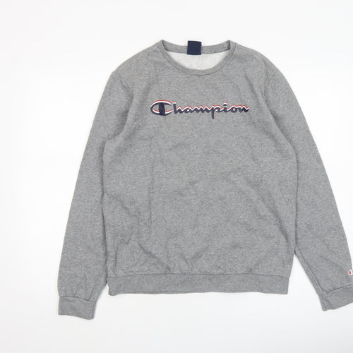 Champion Boys Grey 2XL Pullover Crew Neck Fleece Sweatshirt