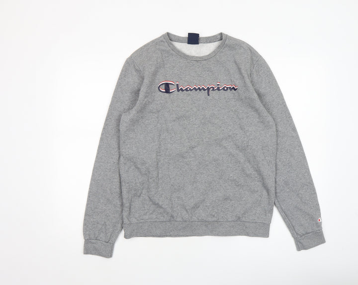 Champion Boys Grey 2XL Pullover Crew Neck Fleece Sweatshirt