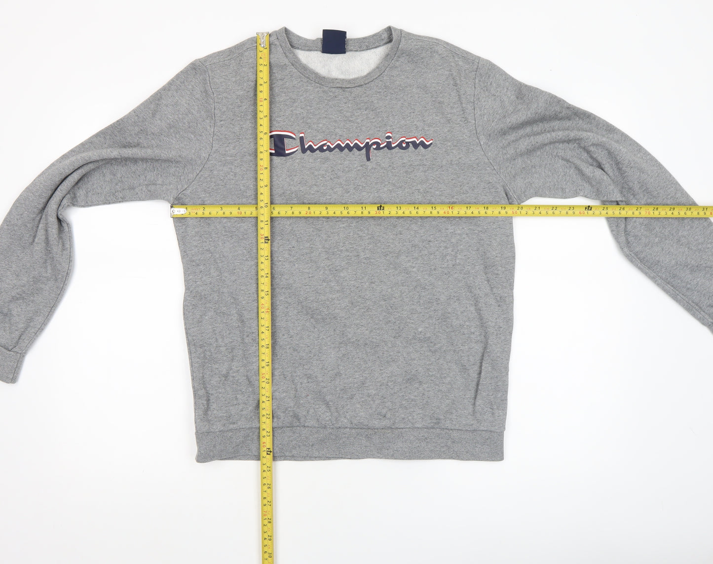 Champion Boys Grey 2XL Pullover Crew Neck Fleece Sweatshirt
