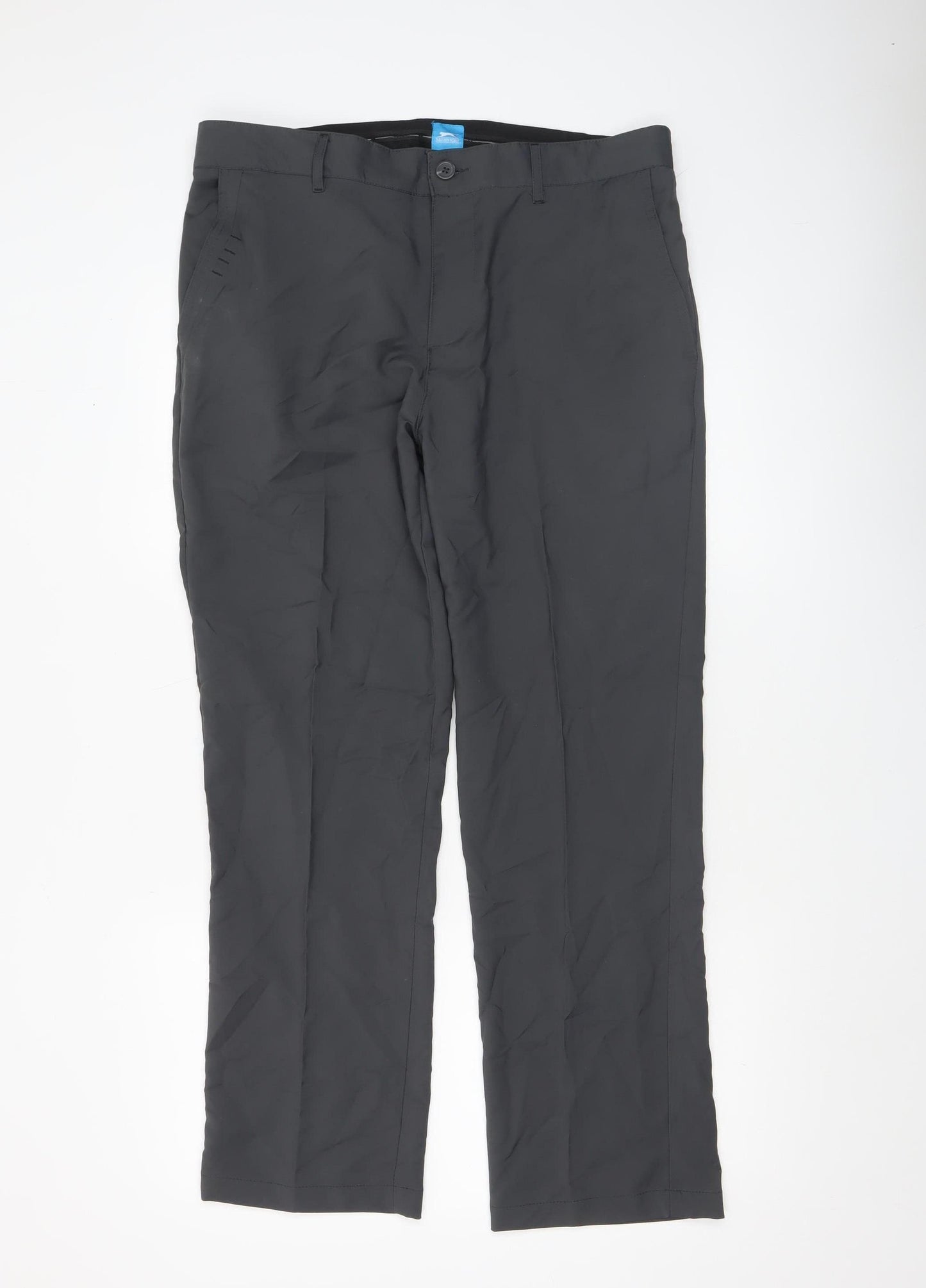 Slazenger Men's Black 3XL Chino Trousers Lightweight Polyester